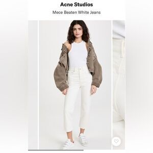 Acne studios mece beaten white jeans women size 25 NWT